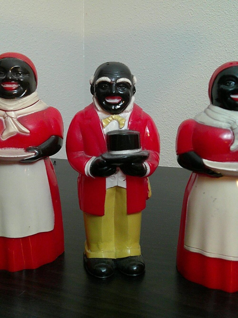 VTG Aunt Jemima Uncle Moses Salt & Pepper shakers & Syrup dispenser - Picture 1 of 10